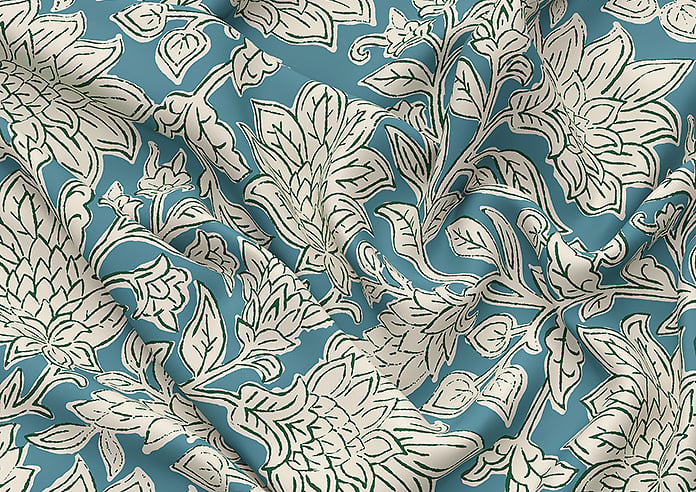 Land & Shore Rowallane, Teal - Roman Blind - Image 4